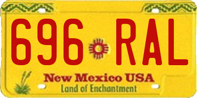 NM license plate 696RAL