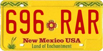 NM license plate 696RAR