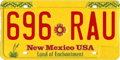 NM license plate 696RAU