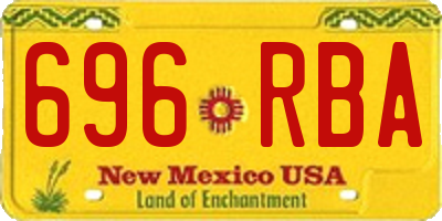 NM license plate 696RBA