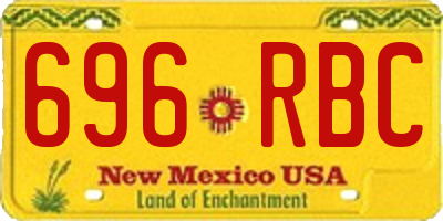 NM license plate 696RBC