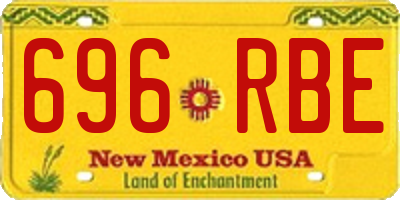 NM license plate 696RBE