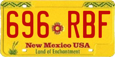 NM license plate 696RBF