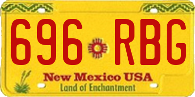 NM license plate 696RBG