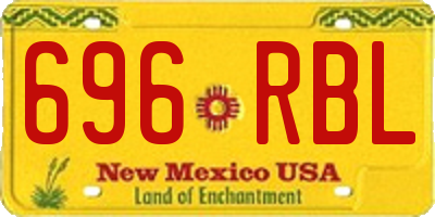 NM license plate 696RBL