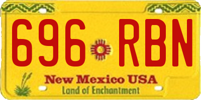 NM license plate 696RBN