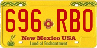 NM license plate 696RBO