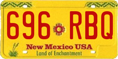 NM license plate 696RBQ