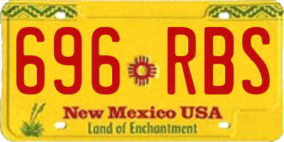 NM license plate 696RBS