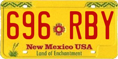 NM license plate 696RBY