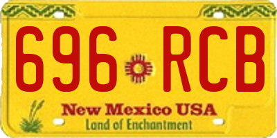 NM license plate 696RCB