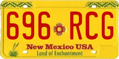 NM license plate 696RCG