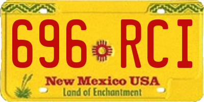 NM license plate 696RCI