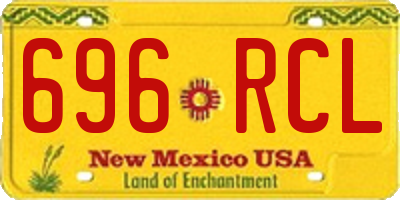 NM license plate 696RCL