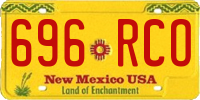 NM license plate 696RCO