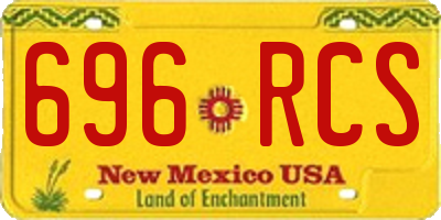 NM license plate 696RCS