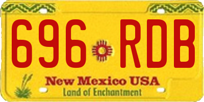 NM license plate 696RDB