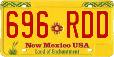NM license plate 696RDD