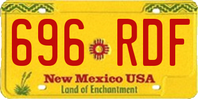 NM license plate 696RDF