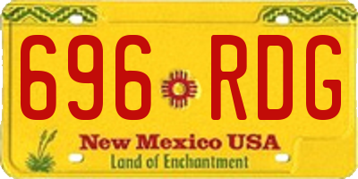 NM license plate 696RDG