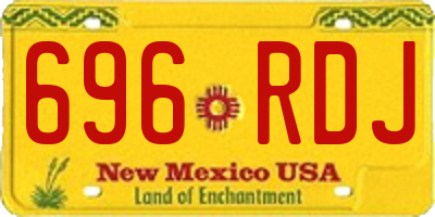 NM license plate 696RDJ