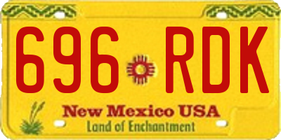 NM license plate 696RDK