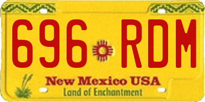 NM license plate 696RDM
