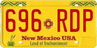 NM license plate 696RDP