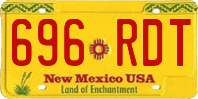 NM license plate 696RDT