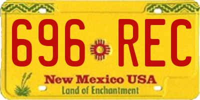 NM license plate 696REC