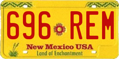 NM license plate 696REM