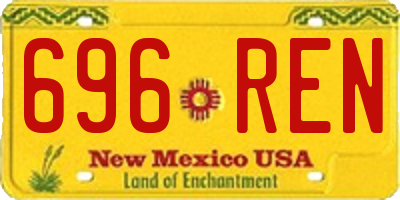 NM license plate 696REN