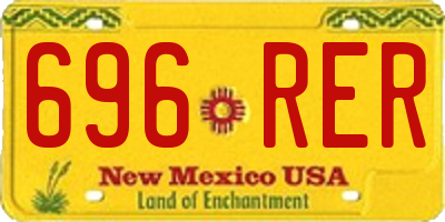 NM license plate 696RER