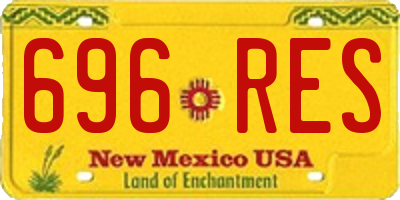 NM license plate 696RES