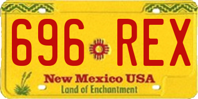 NM license plate 696REX