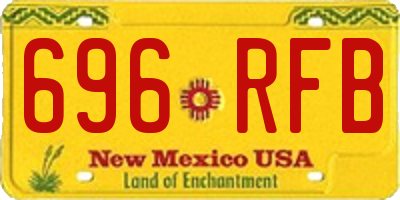 NM license plate 696RFB