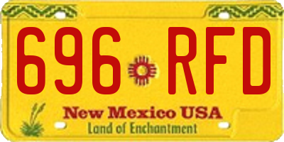 NM license plate 696RFD