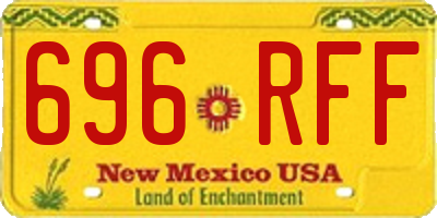 NM license plate 696RFF