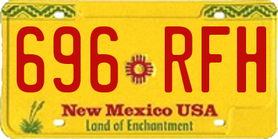 NM license plate 696RFH