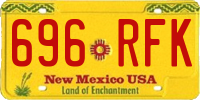 NM license plate 696RFK