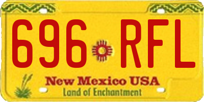 NM license plate 696RFL