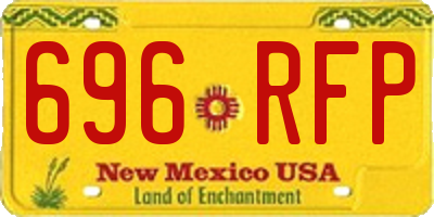 NM license plate 696RFP