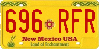 NM license plate 696RFR