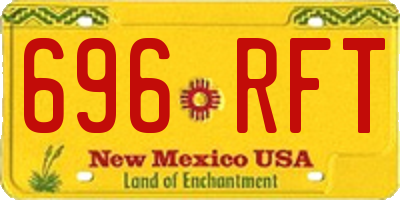 NM license plate 696RFT