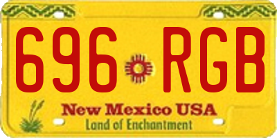 NM license plate 696RGB
