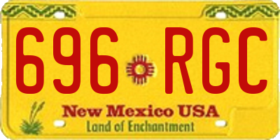 NM license plate 696RGC