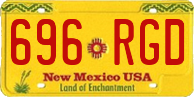 NM license plate 696RGD