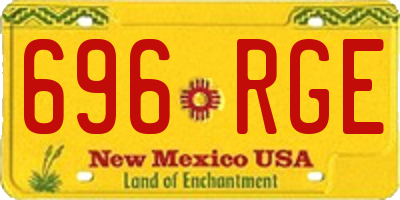 NM license plate 696RGE