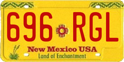 NM license plate 696RGL