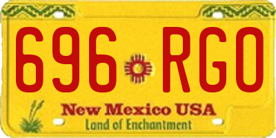 NM license plate 696RGO